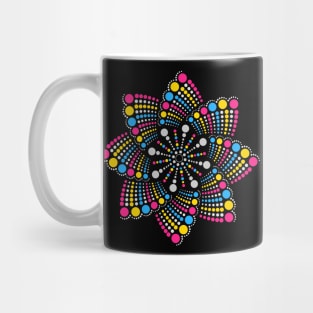 Seamless Repeating Geometric Mandala Dot Art Pansexual Pride Pattern Mug